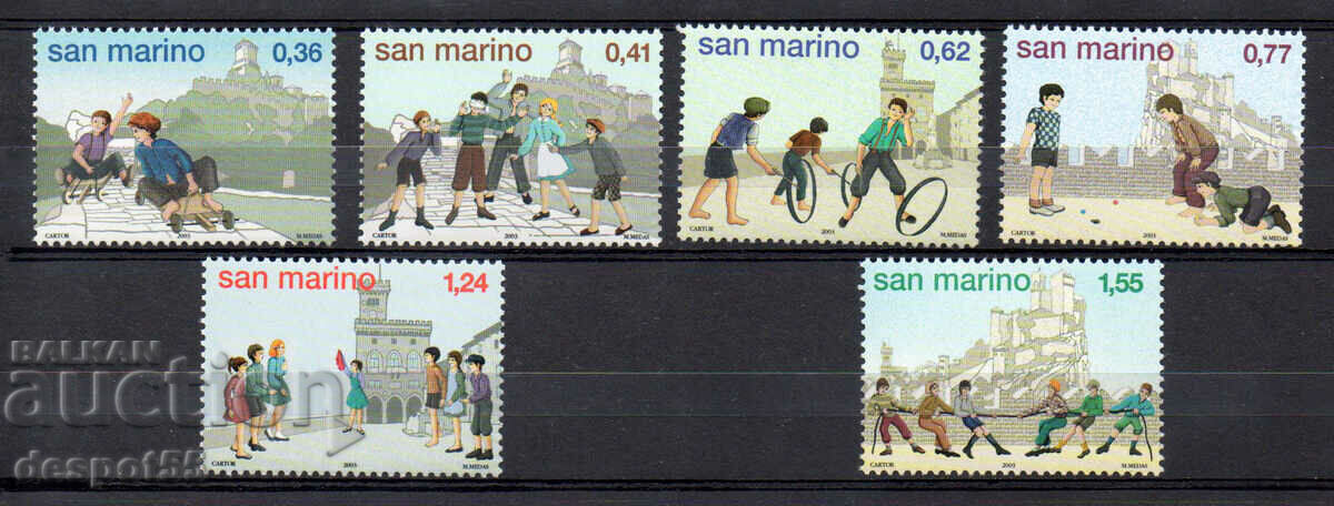 2003. San Marino. Jocuri de copii.