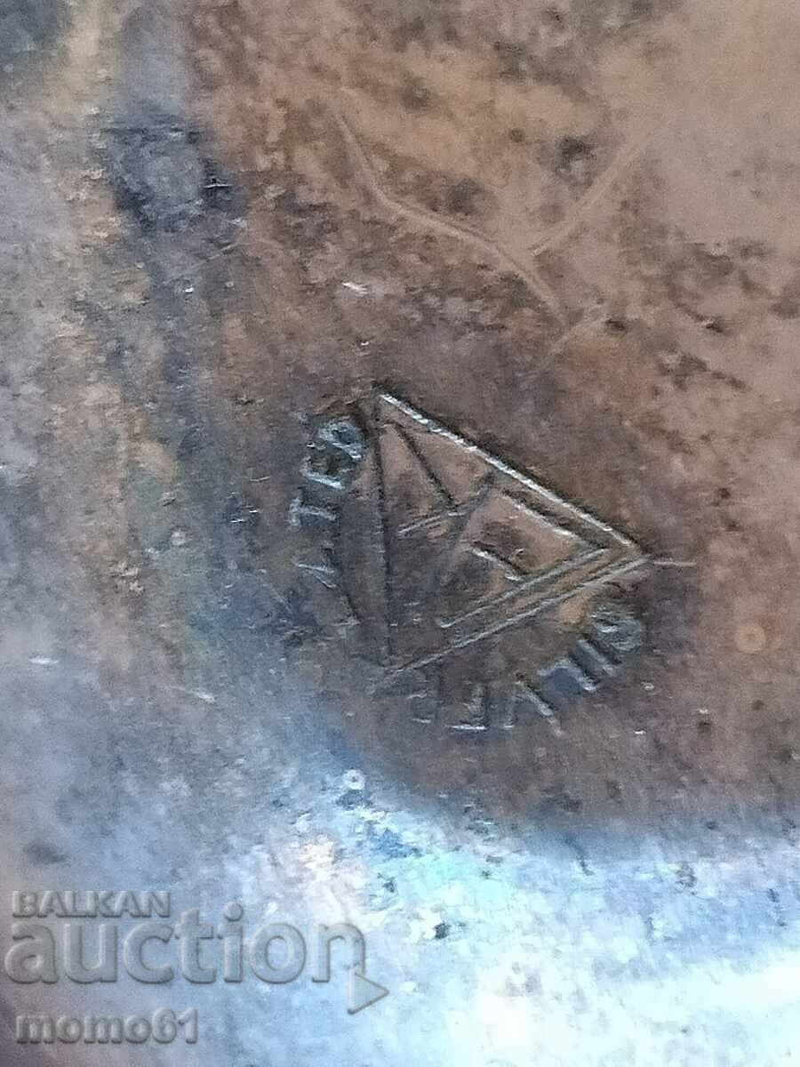 Old silver plated candle holder, cup and tray. with price 30.00 BGN | € 15.34 Old silver plated candle holder, cup and tray. with price 30.00 BGN | € 15.34