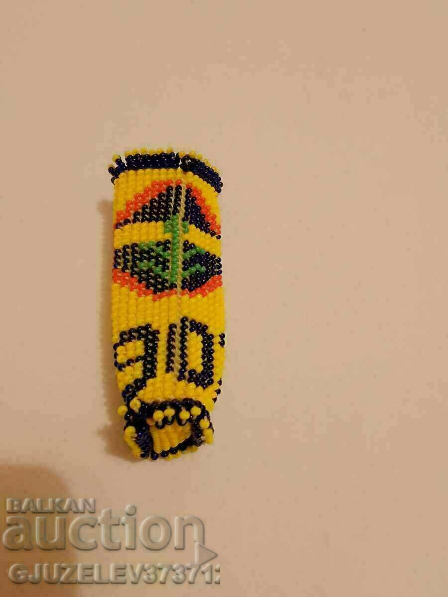 Old glass bead lipstick case 1907 Old glass bead lipstick case 1907