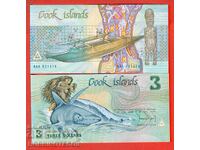 COOK ISLANDS COOK - 3 $ issue - issue 1987 NEW UNC