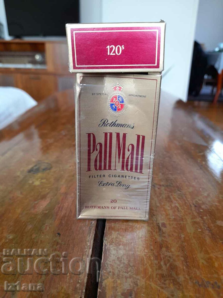 An old Pall Mall cigarette box