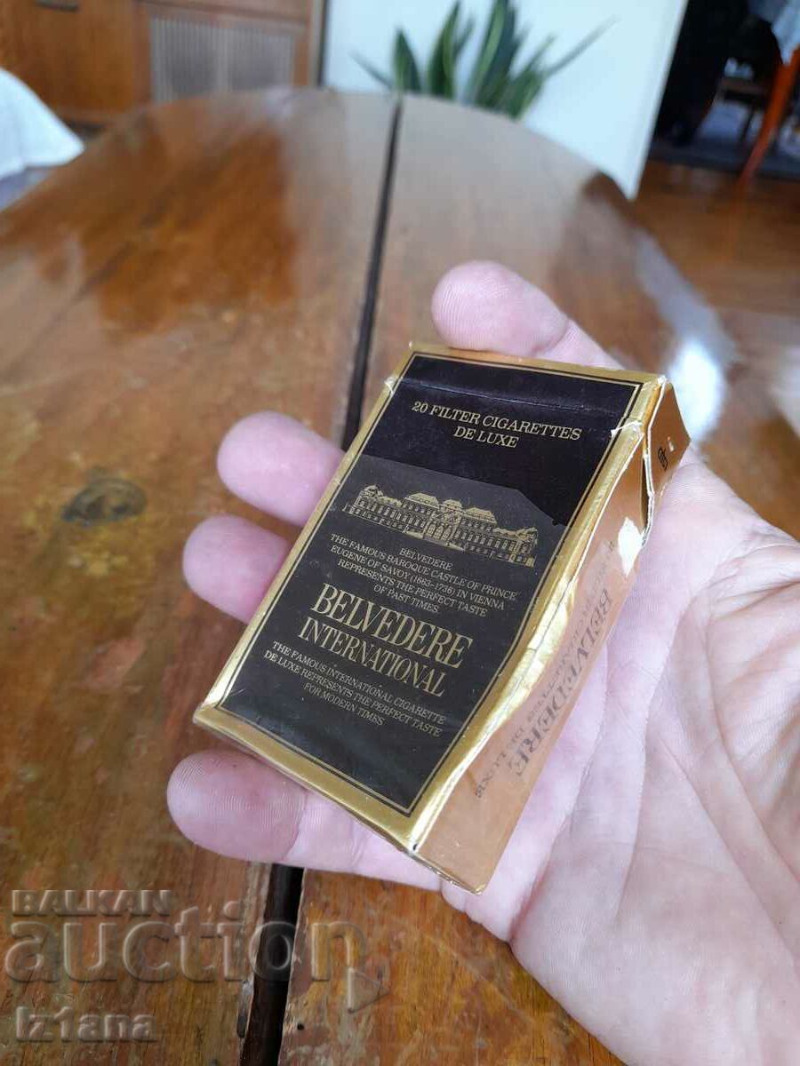 An old box of Belvedere cigarettes with price 12.00 BGN | € 6.14