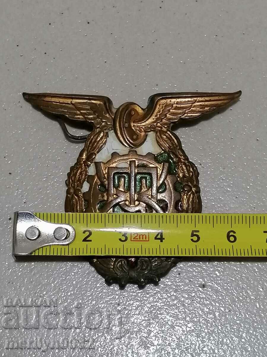 Auction Cockade Kingdom of Bulgaria emblem badge with enamel Auction Cockade Kingdom of Bulgaria emblem badge with enamel