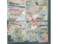 Pack of different 100 banknotes all over the world - different