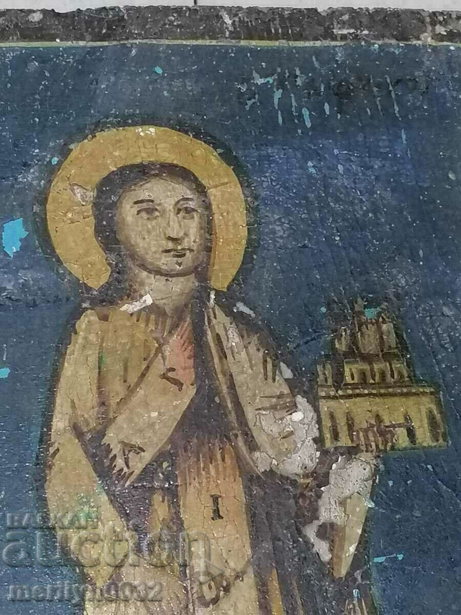 Icoana pictată Pictură cu cruce Sfântul Ștefan din secolul al XIX-lea cu preț 395.00 BGN | € 201.96