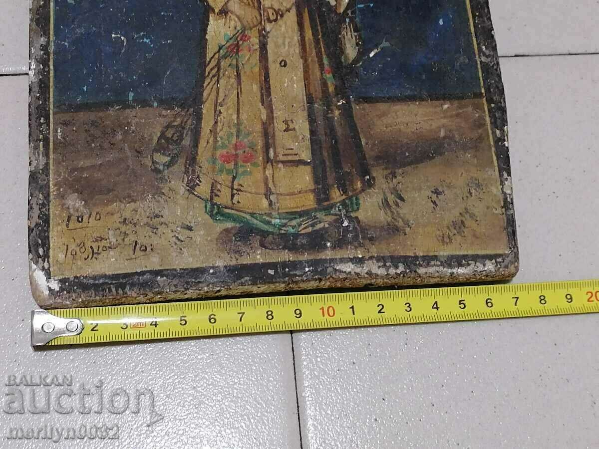 Icoana pictată Pictură cu cruce Sfântul Ștefan din secolul al XIX-lea - 6