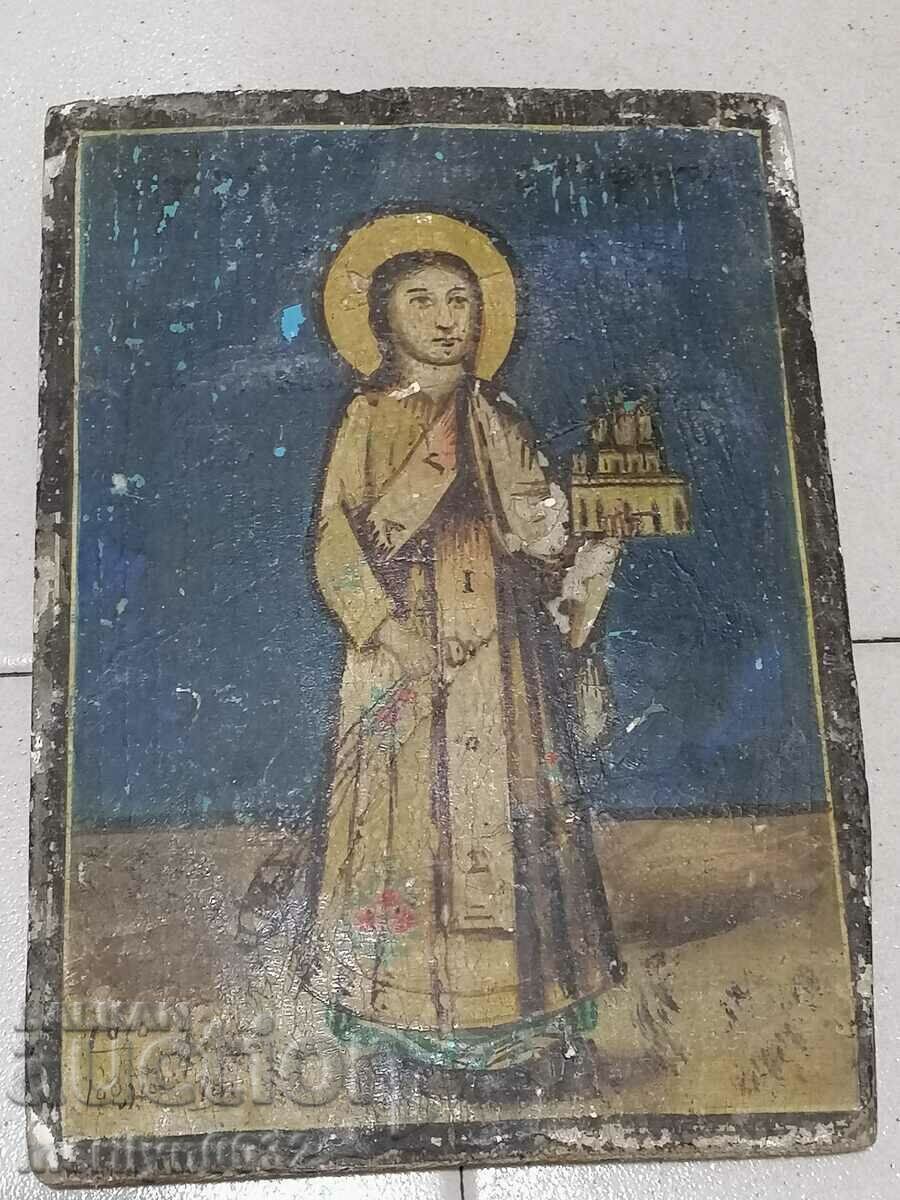 Icoana pictată Pictură cu cruce Sfântul Ștefan din secolul al XIX-lea - 7