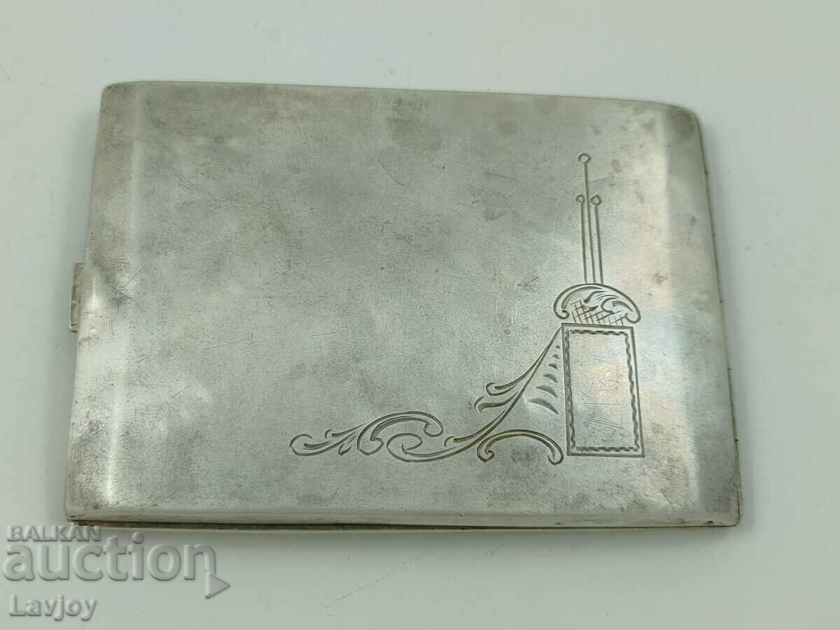 Old silver cigarette case