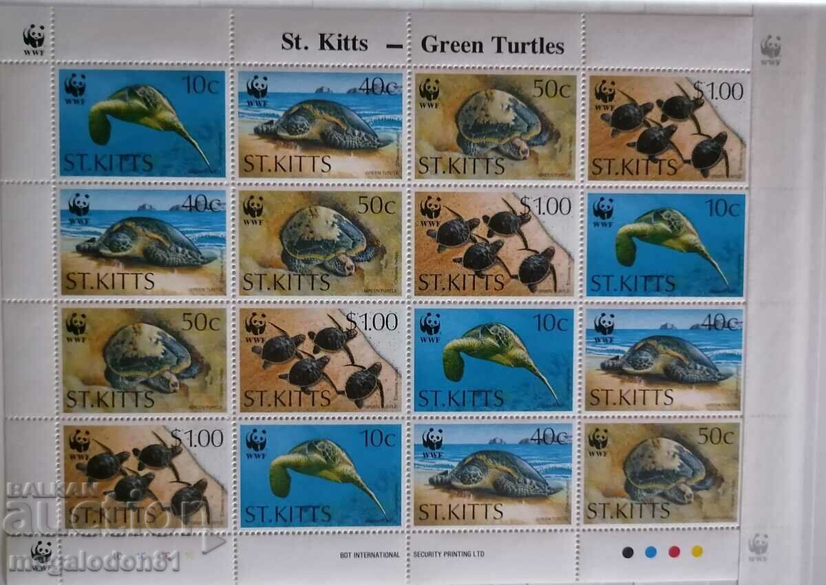Сейнт Китс - WWF фауна, морски костенурки