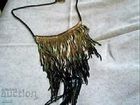 very old beautiful gold plated costume necklace