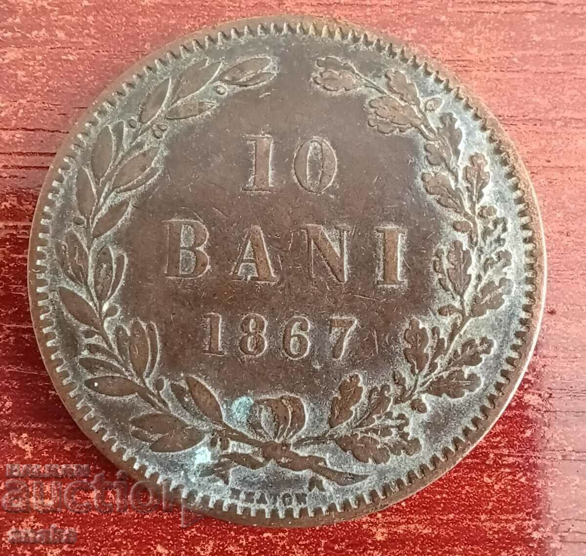 România 10 băi 1867
