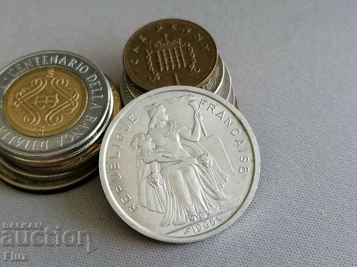 Coin - French Polynesia - 5 francs | 1965 with price 13.00 BGN | € 6.65