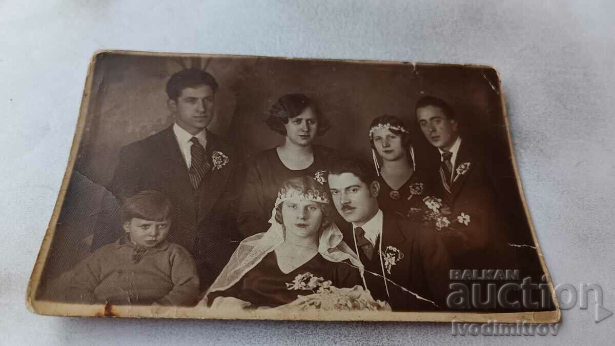 Снимка София Младоженци със свои приятели 1932