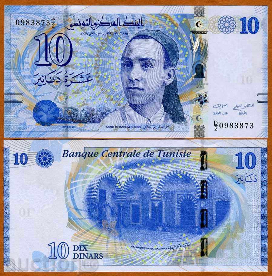 +++ TUNISIA 10 DINAR P NEW 2013 UNC +++