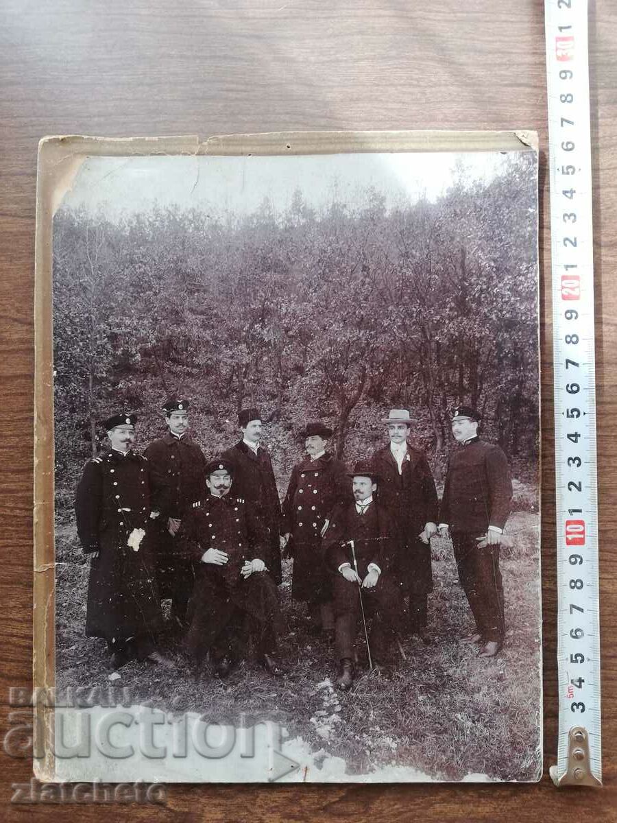 Old photo cardboard - BDZ employees!