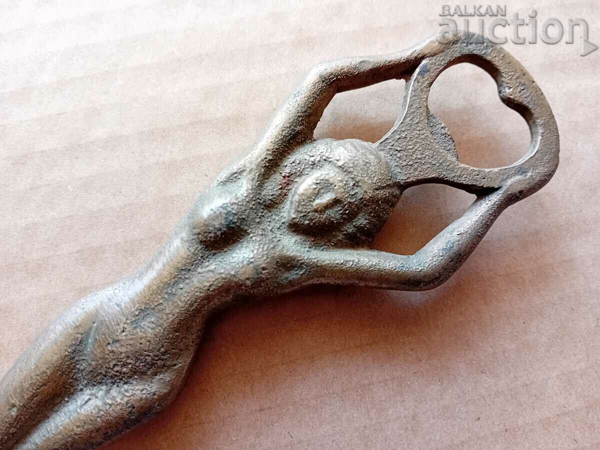 Auction bronze opener female body retro vintage Auction bronze opener female body retro vintage
