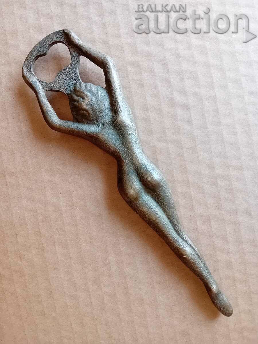 Delivery of bronze opener female body retro vintage Delivery of bronze opener female body retro vintage