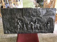 PANEL PICTURE RELIEF CASTING METAL-THE THREE MUSKETEERS