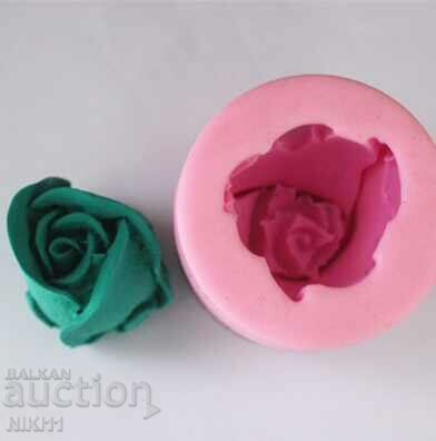 Silicone mold 3D rose for candles, soap, gypsum, fondant with price 16.00 BGN | € 8.18