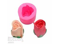 Silicone mold 3D rose for candles, soap, gypsum, fondant