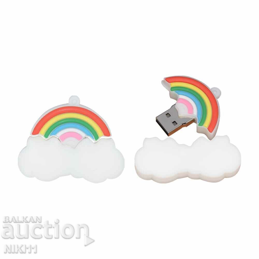 Bottle 32 GB in the form of a cloud with a rainbow, USB flash memory with price 23.00 BGN | € 11.76
