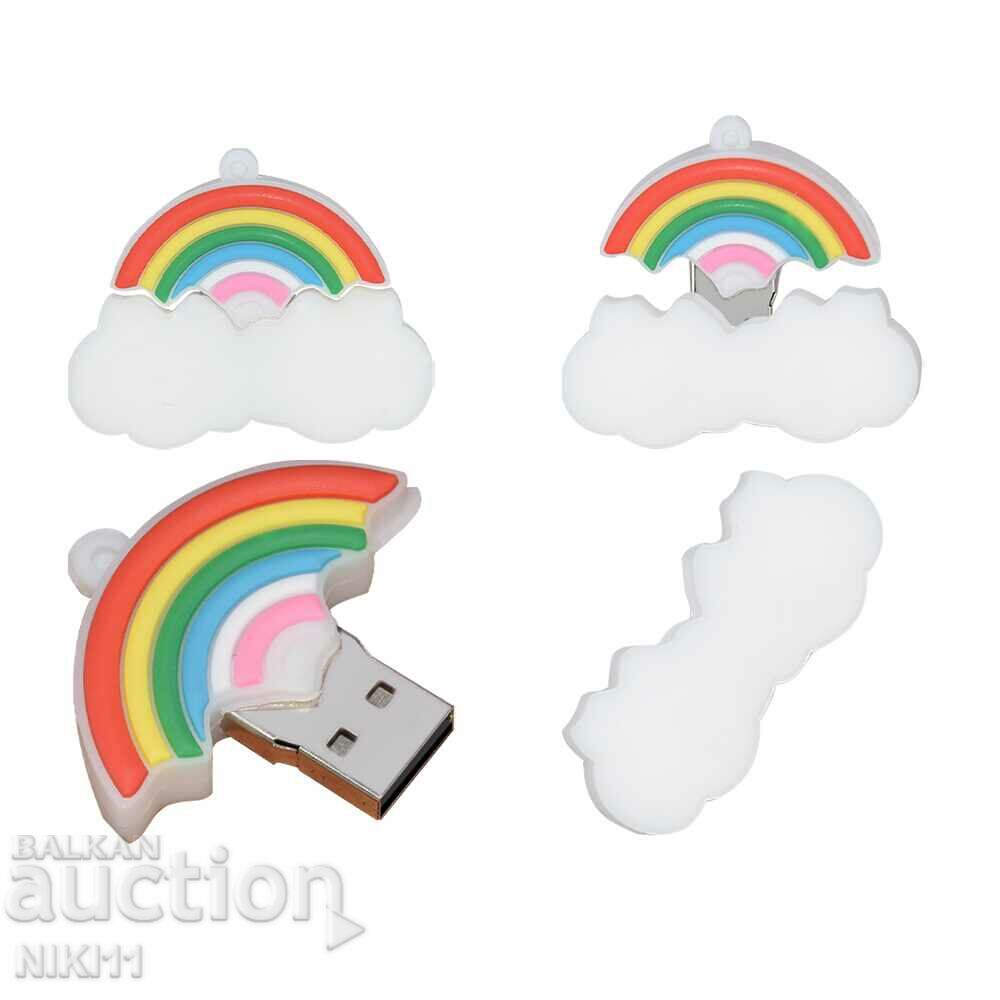 Auction  Bottle 32 GB in the form of a cloud with a rainbow, USB flash memory