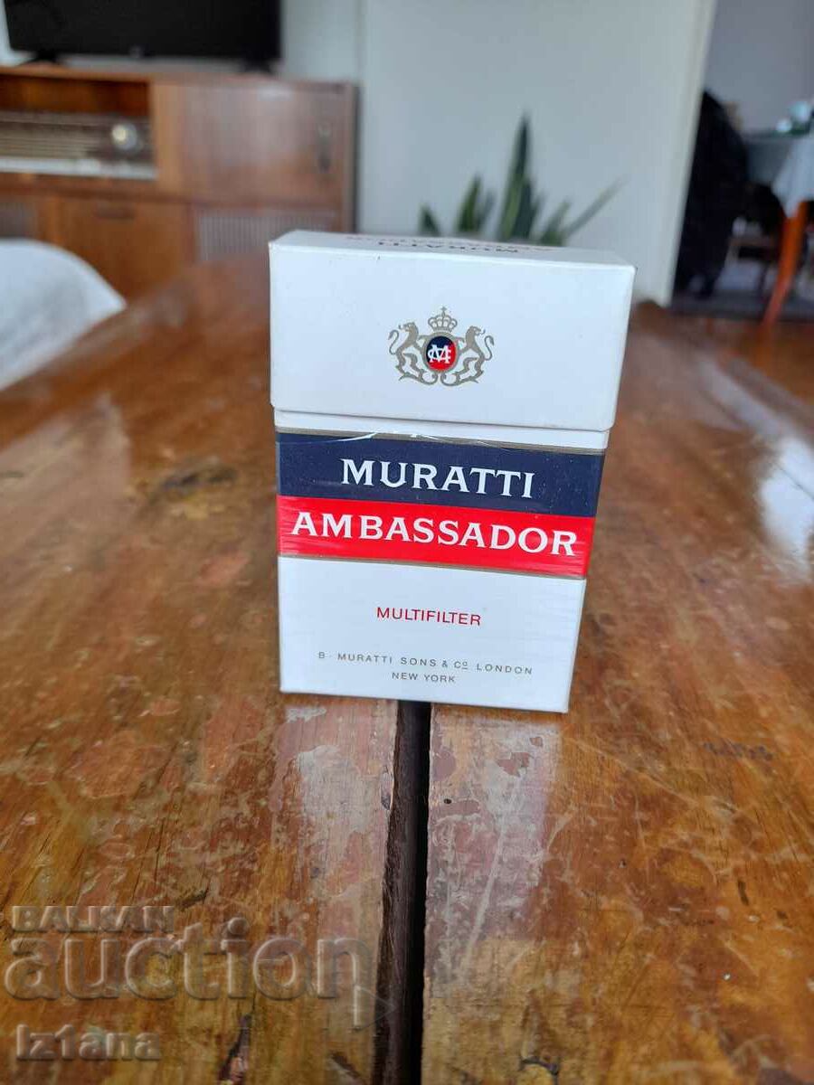 An old box of Muratti cigarettes
