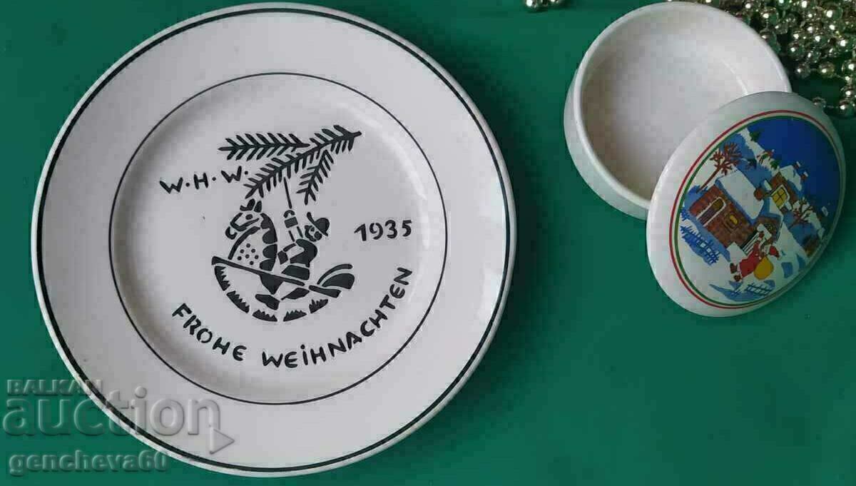 Πιάτο πορσελάνης WHW II WWII Era με τιμή 30.00 BGN | € 15.34 Πιάτο πορσελάνης WHW II WWII Era με τιμή 30.00 BGN | € 15.34