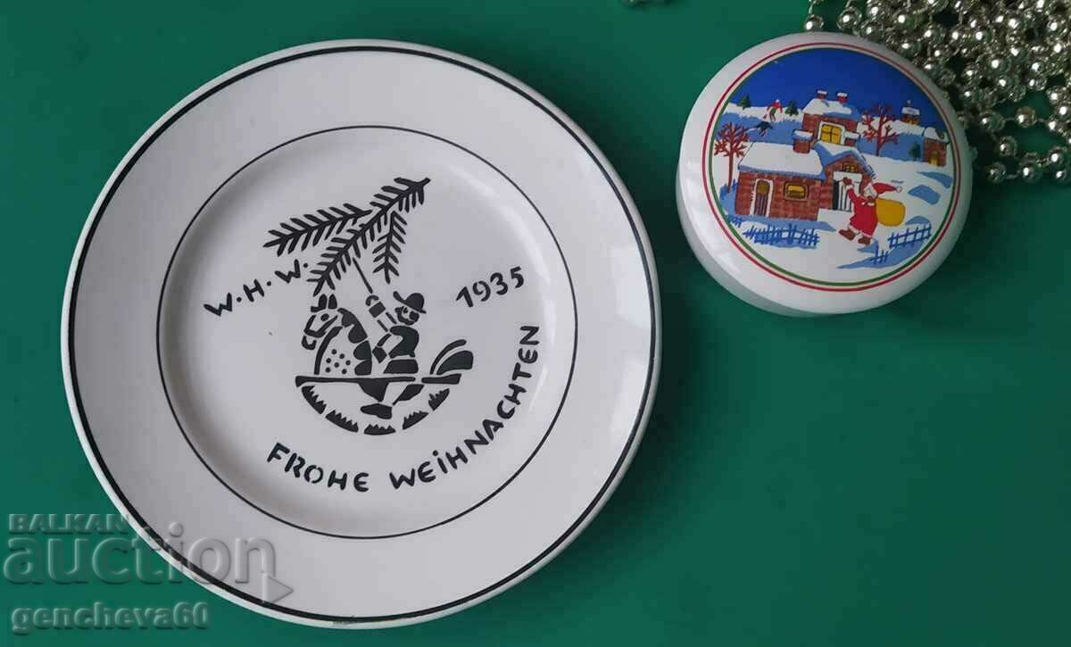 WHW Порцеланова чиния от Епохата на Втората Световна война