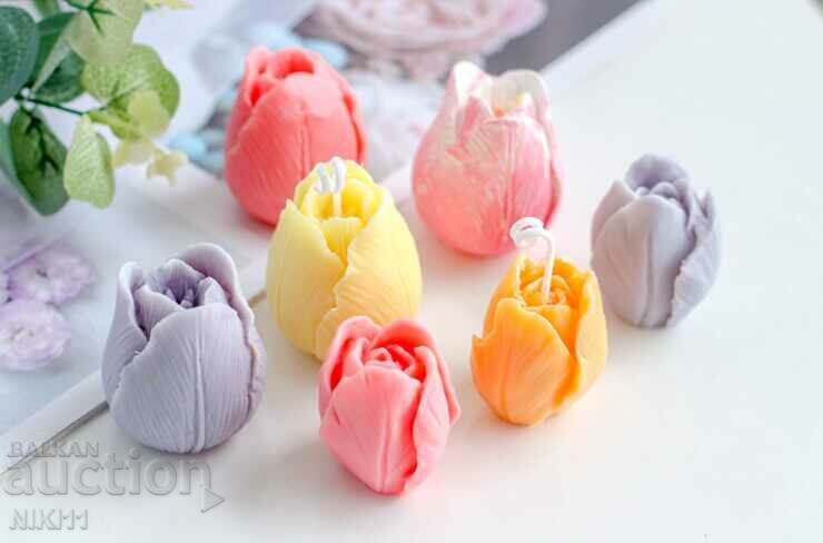 Silicone mold Tulip flower for candle, fondant with price 15.00 BGN | € 7.67 Silicone mold Tulip flower for candle, fondant with price 15.00 BGN | € 7.67
