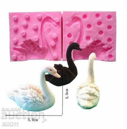 Καλούπι σιλικόνης για κεριά 3D Swan, φόρμα για φοντάν με τιμή 18.00 BGN | € 9.20 Καλούπι σιλικόνης για κεριά 3D Swan, φόρμα για φοντάν με τιμή 18.00 BGN | € 9.20