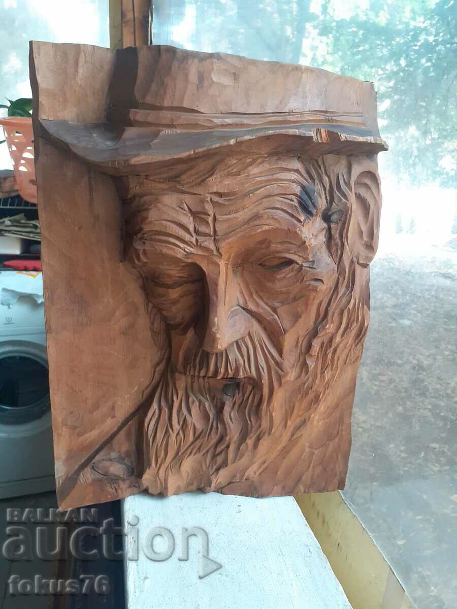 Masterpiece - Unique - Wood carving - Panel - signed and dated