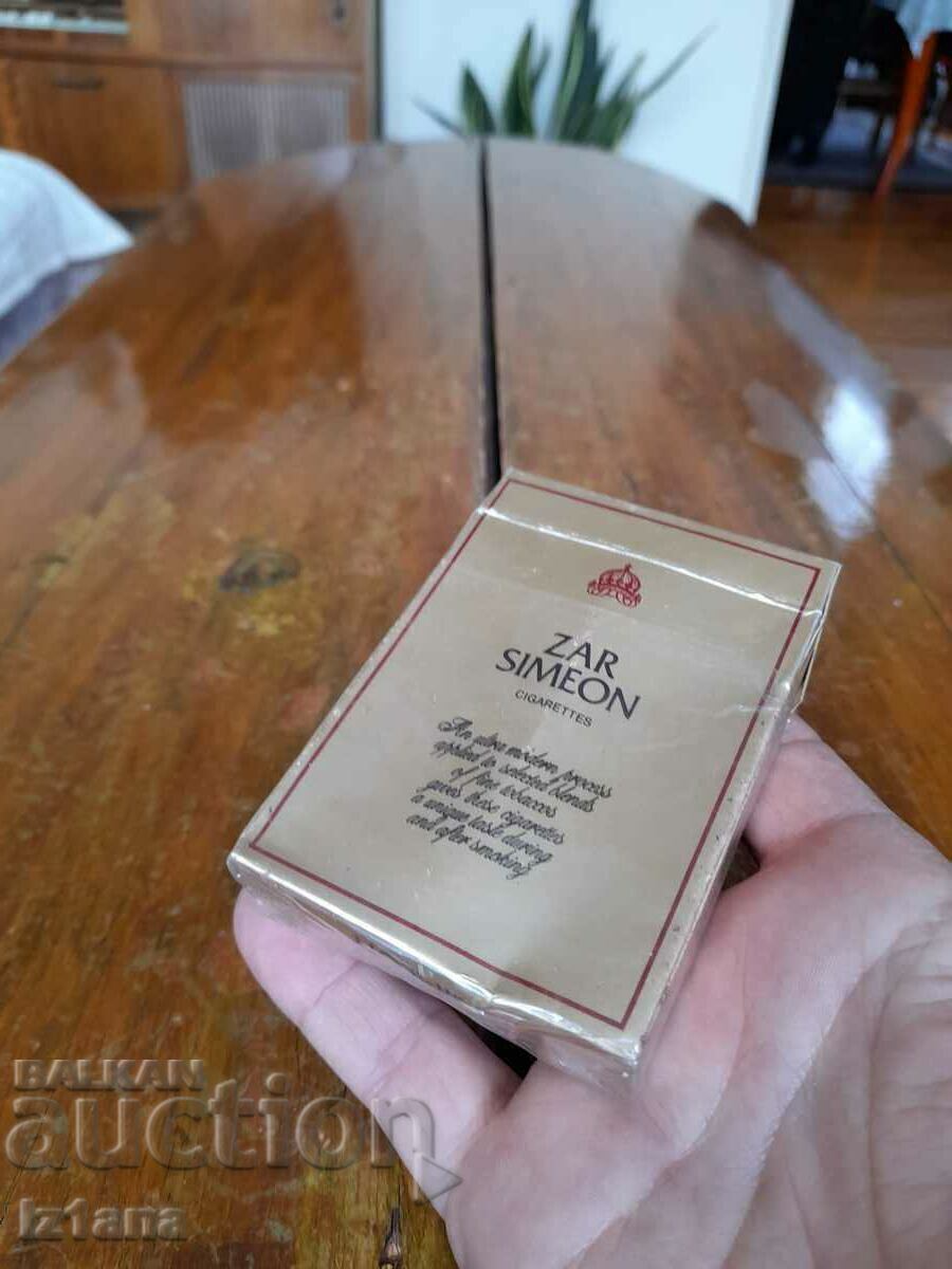 An old box of Zar Simeon cigarettes with price 33.00 BGN | € 16.87 An old box of Zar Simeon cigarettes with price 33.00 BGN | € 16.87