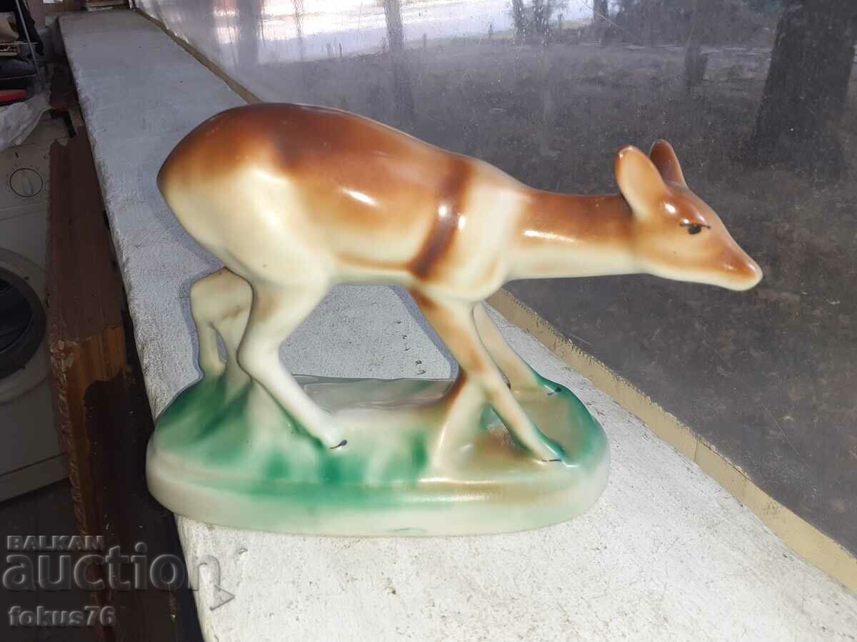 Bulgarian porcelain Isis doe figure figurine Bulgarian porcelain Isis doe figure figurine