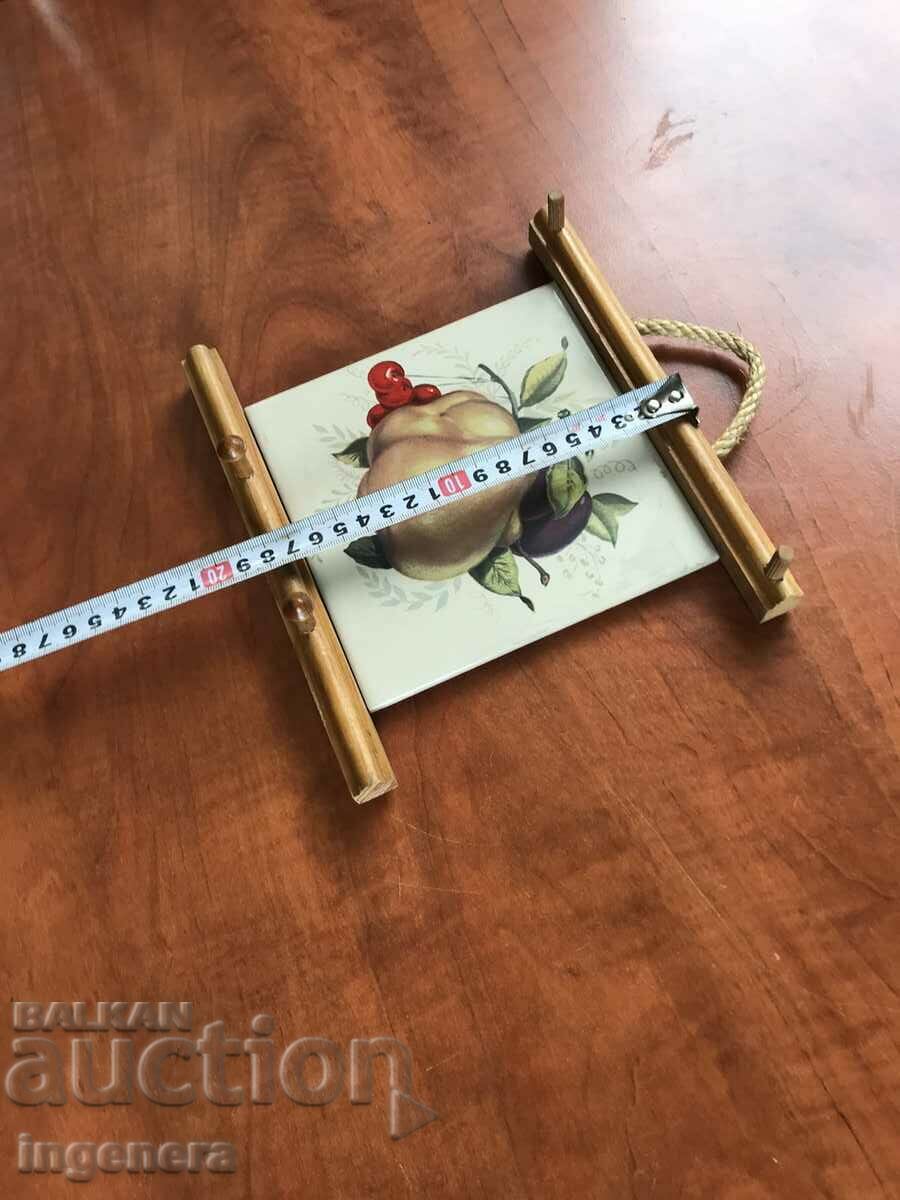 HANGER HANGER FOR KITCHEN WOOD AND TERRACOTTA - 6 HANGER HANGER FOR KITCHEN WOOD AND TERRACOTTA - 6