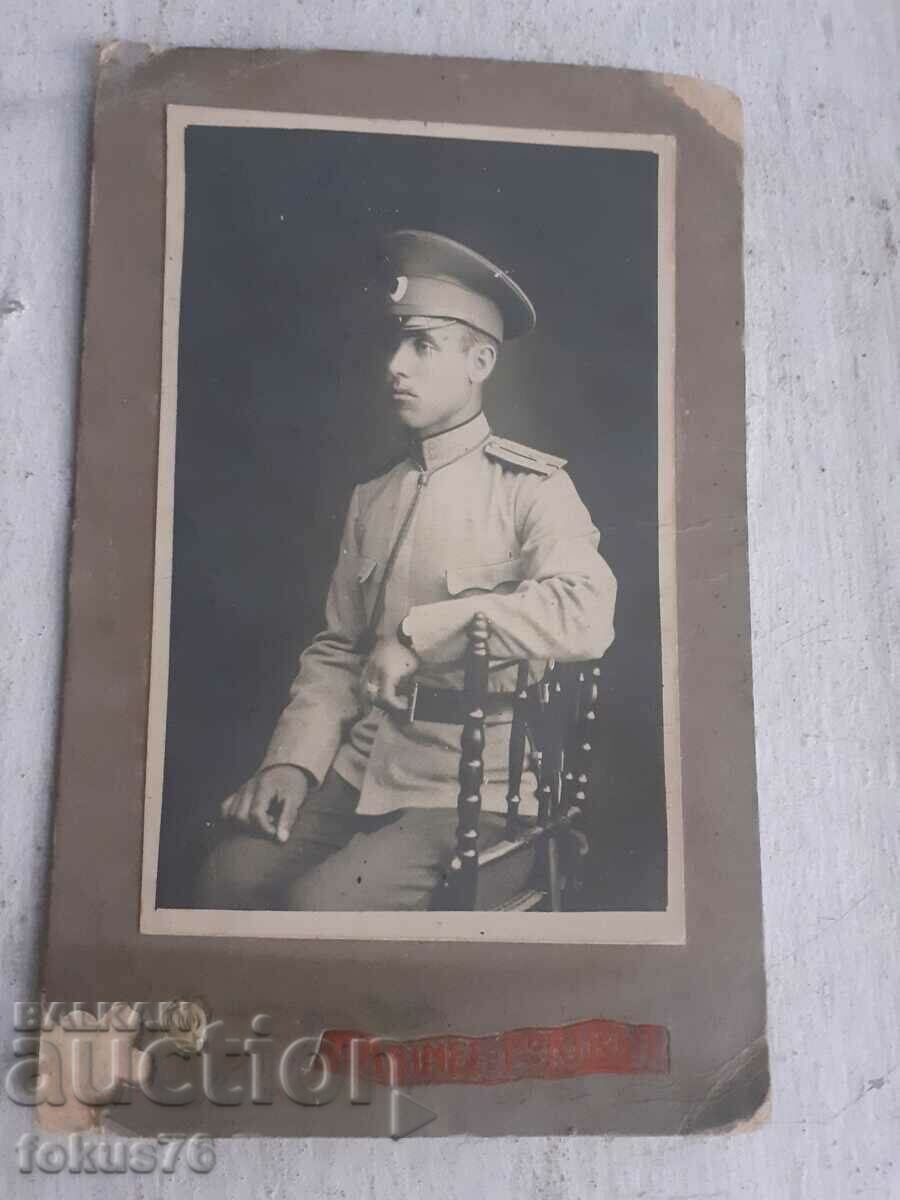 Photo Kingdom of Bulgaria Bitola sub-lieutenant Kuman Tenev cardboard