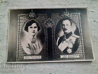 Poștă veche. card țarul Boris și țarina Joanna