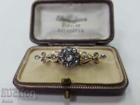Fine gold diamond brooch ANTWERPEN 19th century
