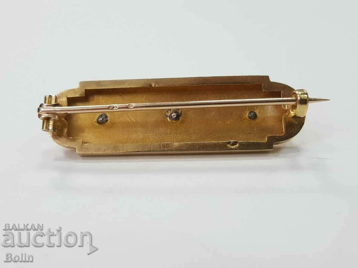 Delivery of Gold Austrian diamond brooch 19th c.