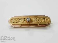 Gold Austrian diamond brooch 19th c.