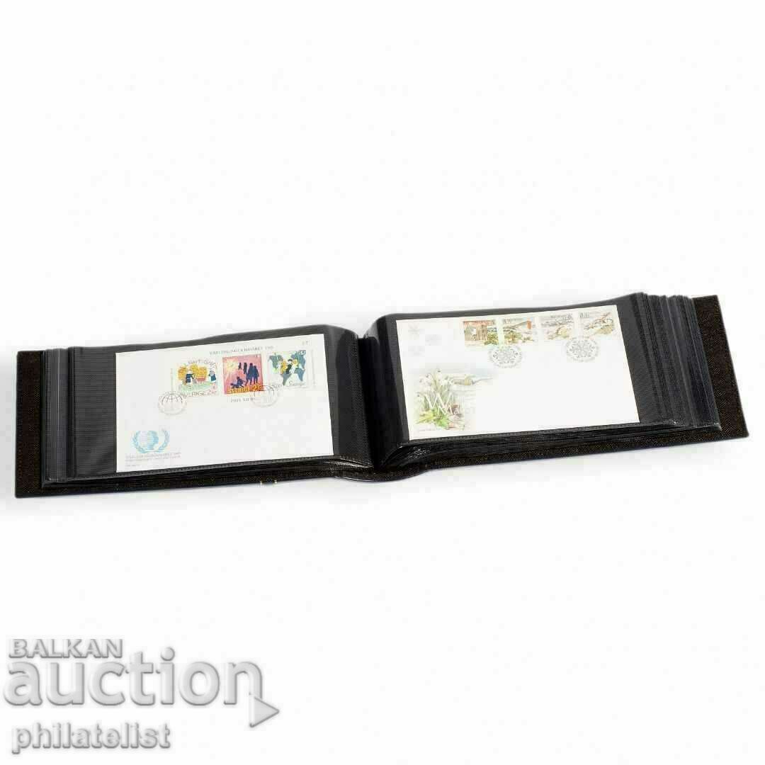 Album Leuchtturm pentru 100 FDC - format lung cu caseta rosie cu preț 44.00 BGN | € 22.50