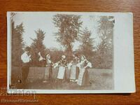 1924 COR FOTO VECHI PURTĂT DANCE CAVAL GIRLS G364
