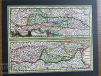 MAP - DANUBE RIVER, BULGARIA -1724 - COPY