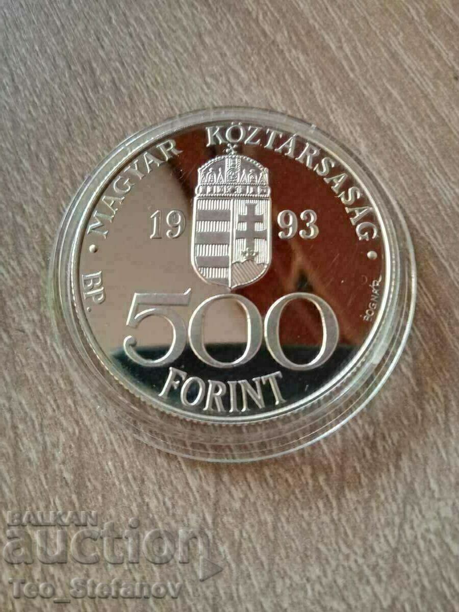 500 forinți 1993 argint integrarea UE rar