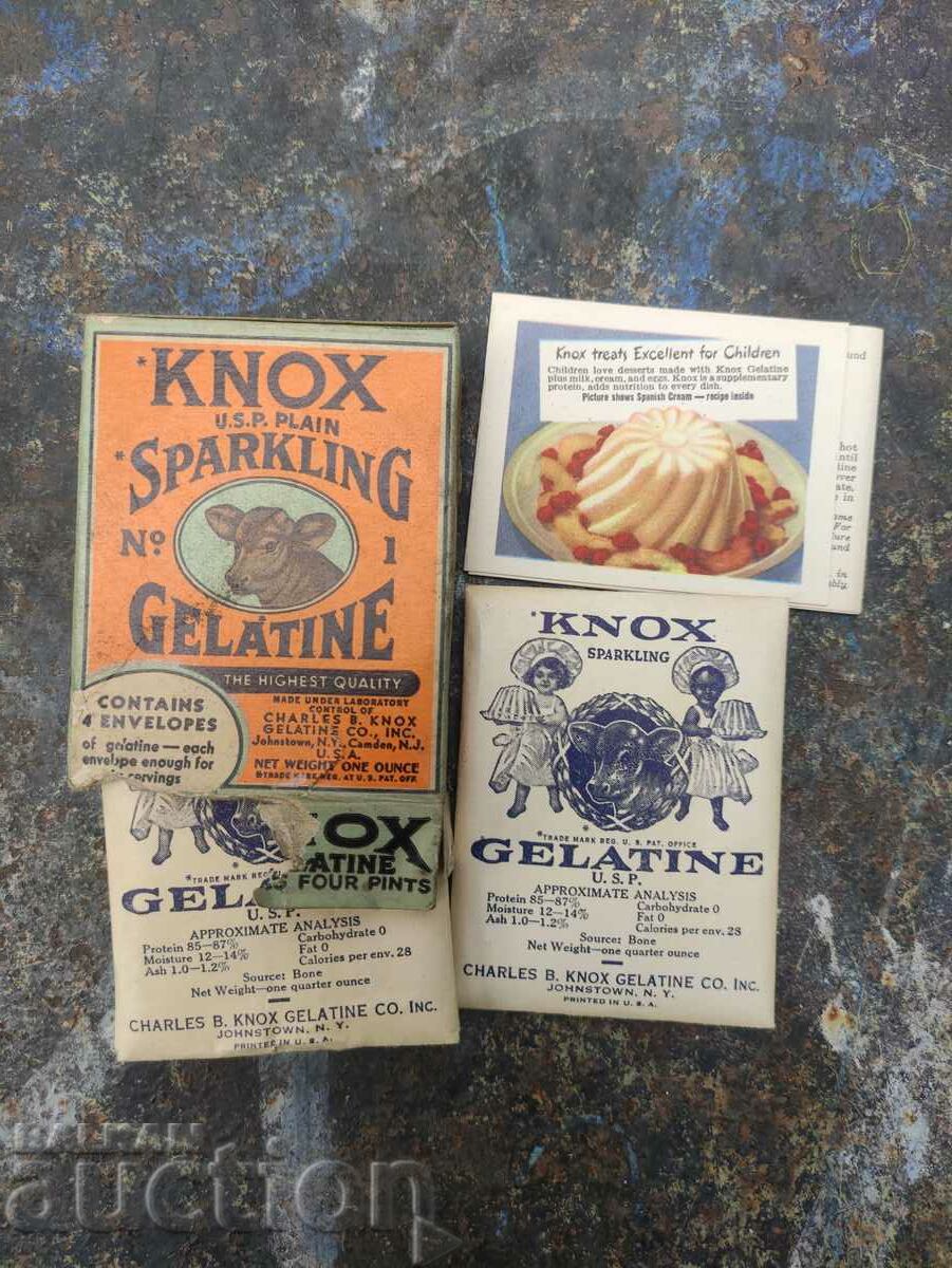 vintage cookery :knox u.s.p plain sparkling - 6 vintage cookery :knox u.s.p plain sparkling - 6