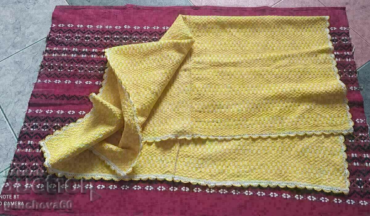 Pătură pentru bebeluși țesută autentică, cu dantelă de mână - 6