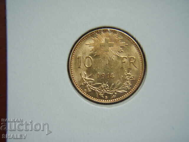 10 Franci 1914 Elveția /1/ - AU/Unc (aur) cu preț € 469.89 | 919.03 BGN 10 Franci 1914 Elveția /1/ - AU/Unc (aur) cu preț € 469.89 | 919.03 BGN