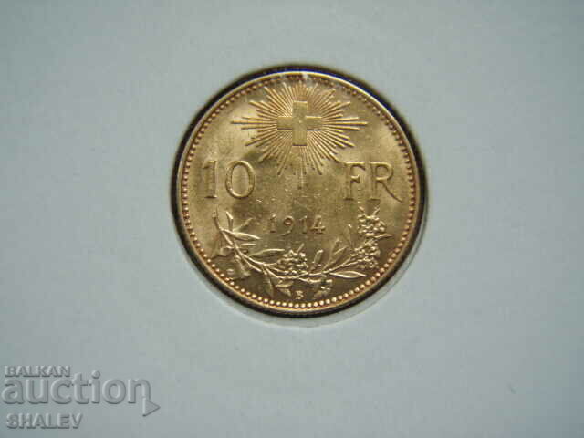 Livrarea 10 Franci 1914 Elveția /1/ - AU/Unc (aur) Livrarea 10 Franci 1914 Elveția /1/ - AU/Unc (aur)