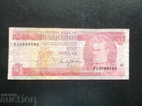 BARBADOS, $ 1, 1973