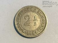 Bulgaria 2 1/2 cents 1888 (OR.9.2)